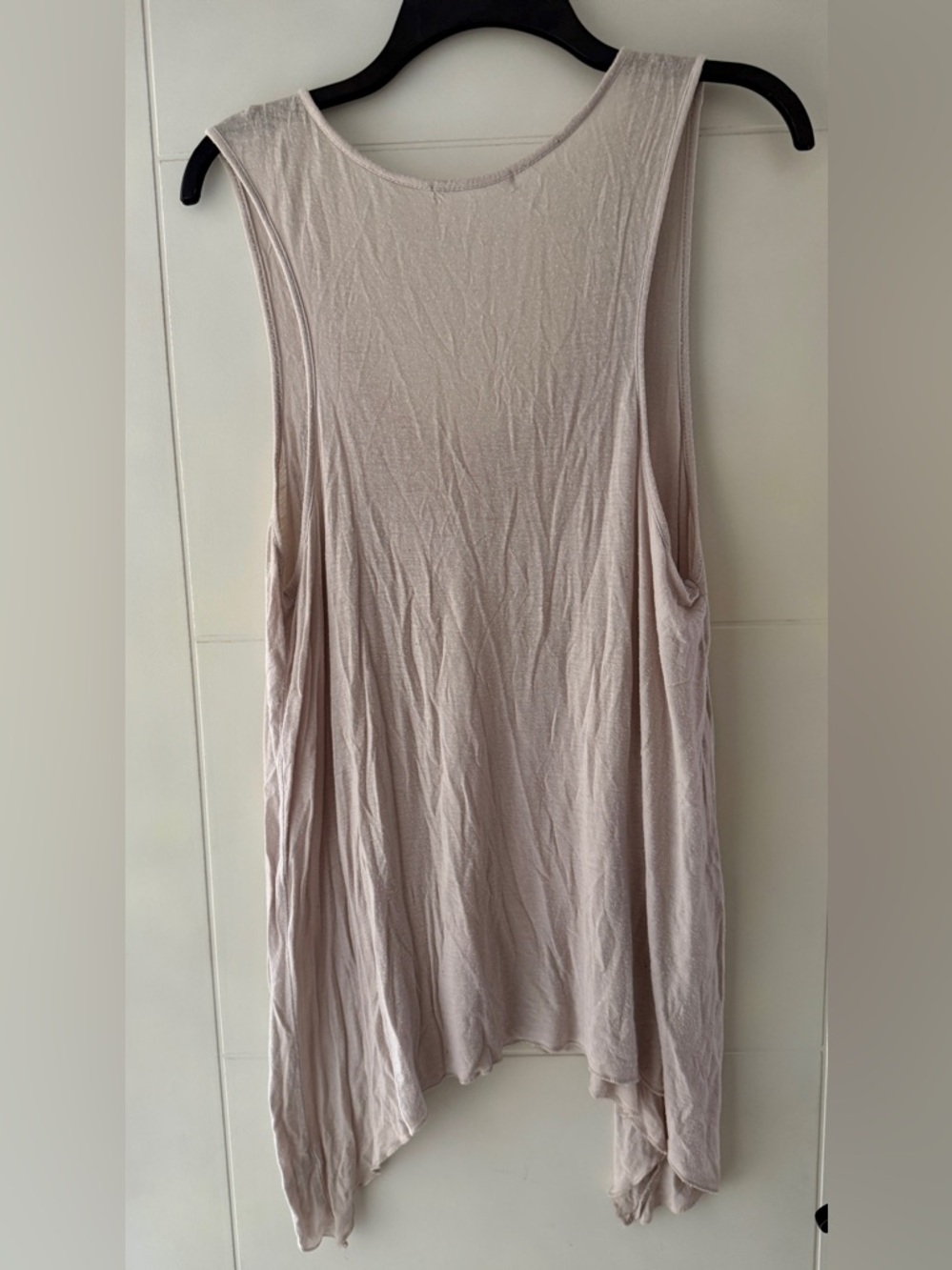 Sleeveless Sequin-Embellished Tank Top - Light Gray with silver Sequins - Picture 3 of 5